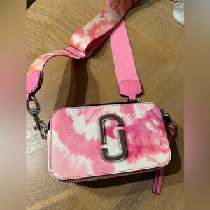 Marc Jacobs Pink and White Snapshot Crossbody Bag